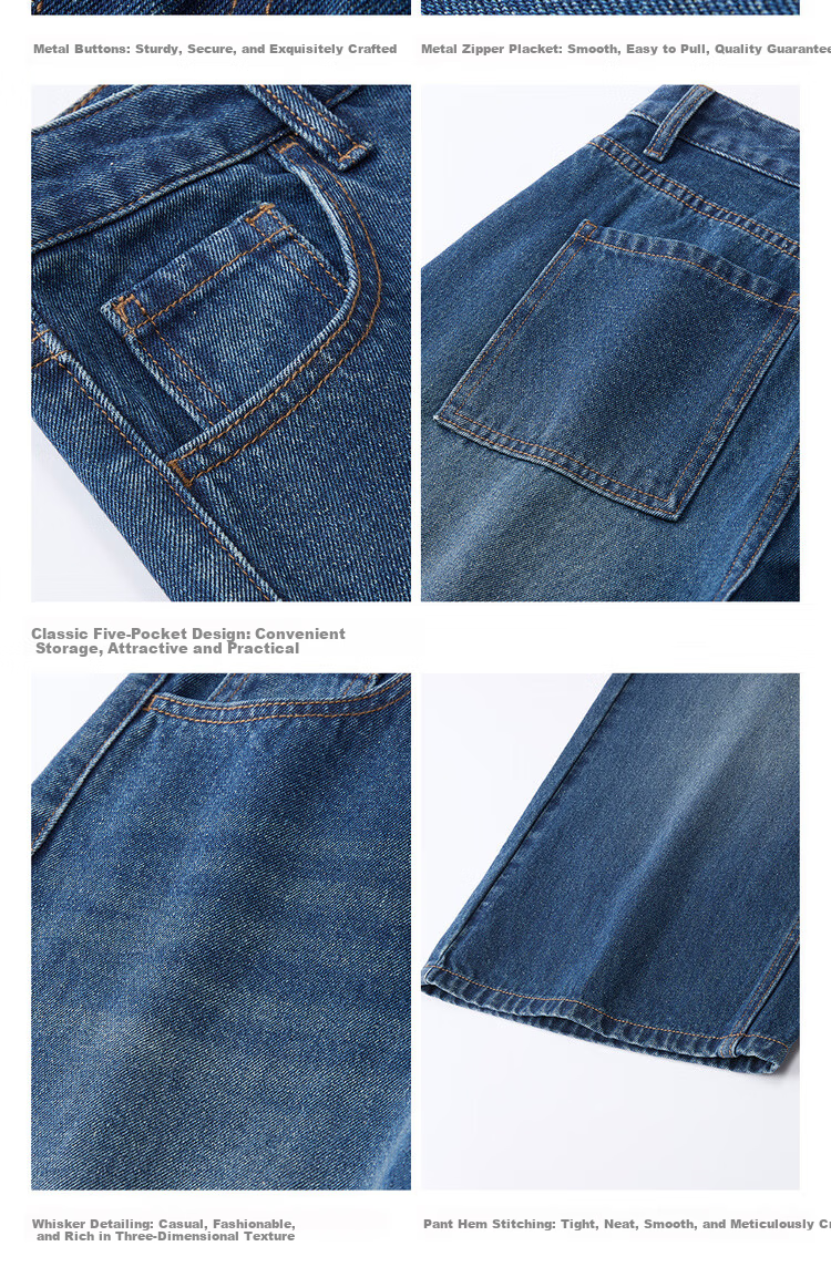 Giordano Women's Pants 2026 Summer New Washed Mid-Waist Straight-Leg Cropped Cat Whisker Jeans 13426339 16