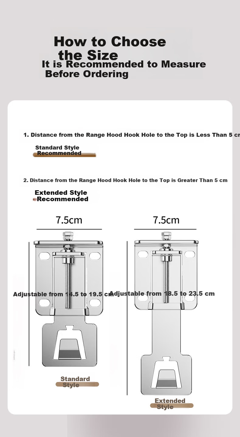 Beishi Range Hood Window Bracket Balcony Kitchen Universal Range Hood Mount Hollow Wall Installation 2.1m Double Crossbeam 4