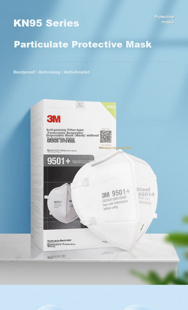 3M 9502+ Particulate Respirator Mask (Headband Type) Eco Pack 50pcs/Bag 1 Bag 2