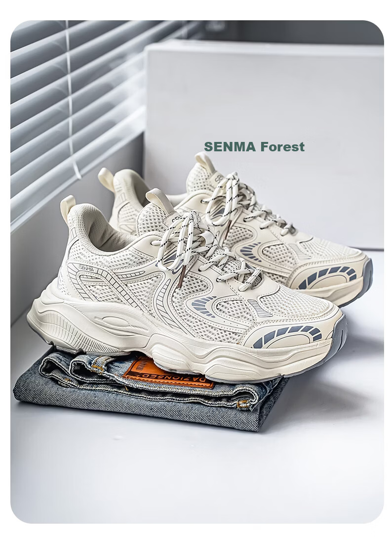 Senma Men's Summer Dad Shoes 2026 New Versatile Height-Increasing Breathable Sports Running Casual Shoes 6