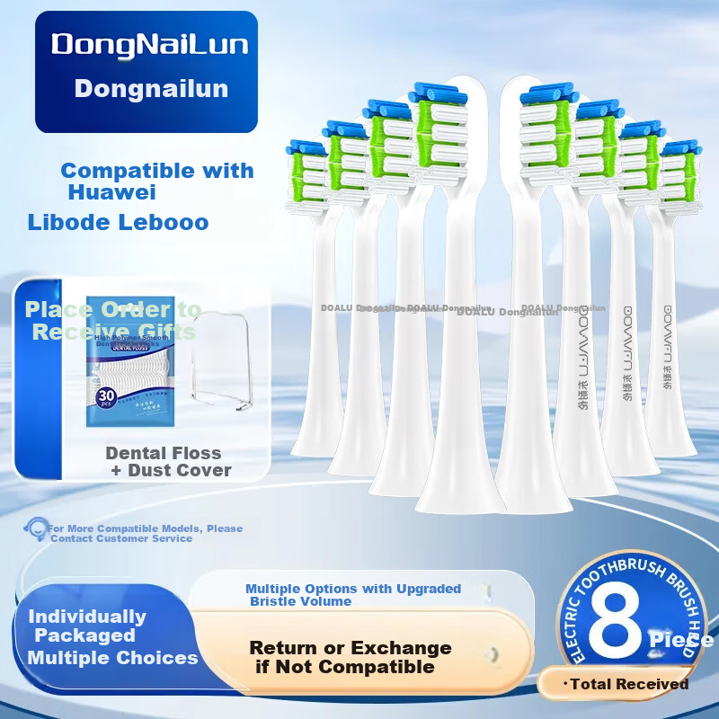 Dongnailun Compatible Huawei Smart Electric Toothbrush Head HUAWEI Hilink Smart Lebooo Libode Cleaning Type White