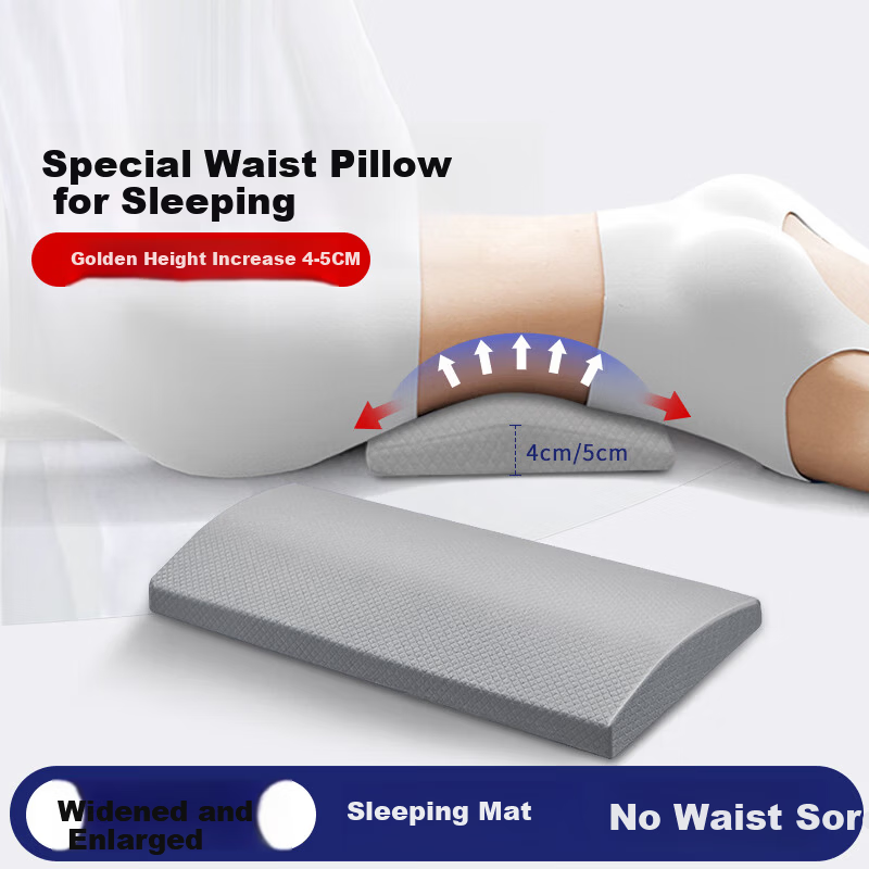 Chuangmaishi Lumbar Pillow Bed Waist Cushion Lumbar Support Lumbar Spine Sleeping Aid Waist Pad Lumbar Herniation Back Support Gray