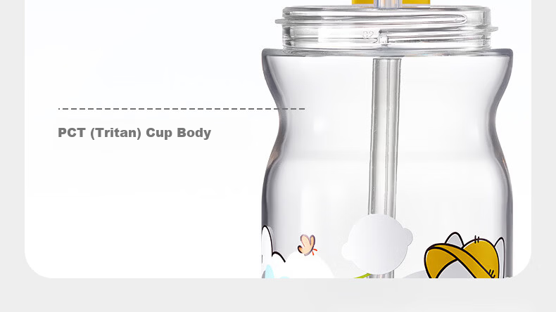 Babycare Children's Straw Cup Large Baby Spray Cooling Kindergarten Anti-Fall Portable Water Bottle 500ml School Use 15
