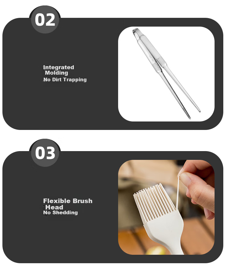 Banwu Life 304 Stainless Steel Food Tongs Kitchen Steak Tongs BBQ Tongs Korean Barbecue Tongs Vegetable Tongs Frying Tongs 20