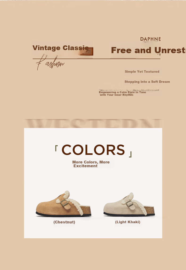 Daphne Birkenstock Women's Summer 2026 New Slip-On Popular Small Height Increase Genuine Leather Outdoor Half Slippers 12