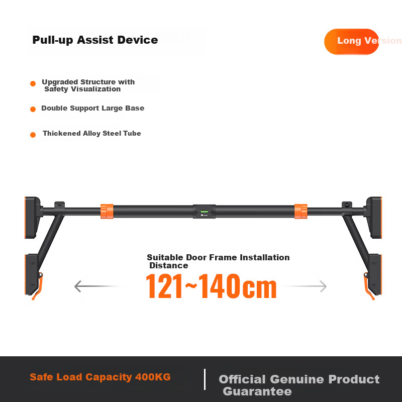 Keep Pull-Up Bar Home Indoor No-Drill Adjustable Doorway Fitness Hanging Rod - Pro Long Version