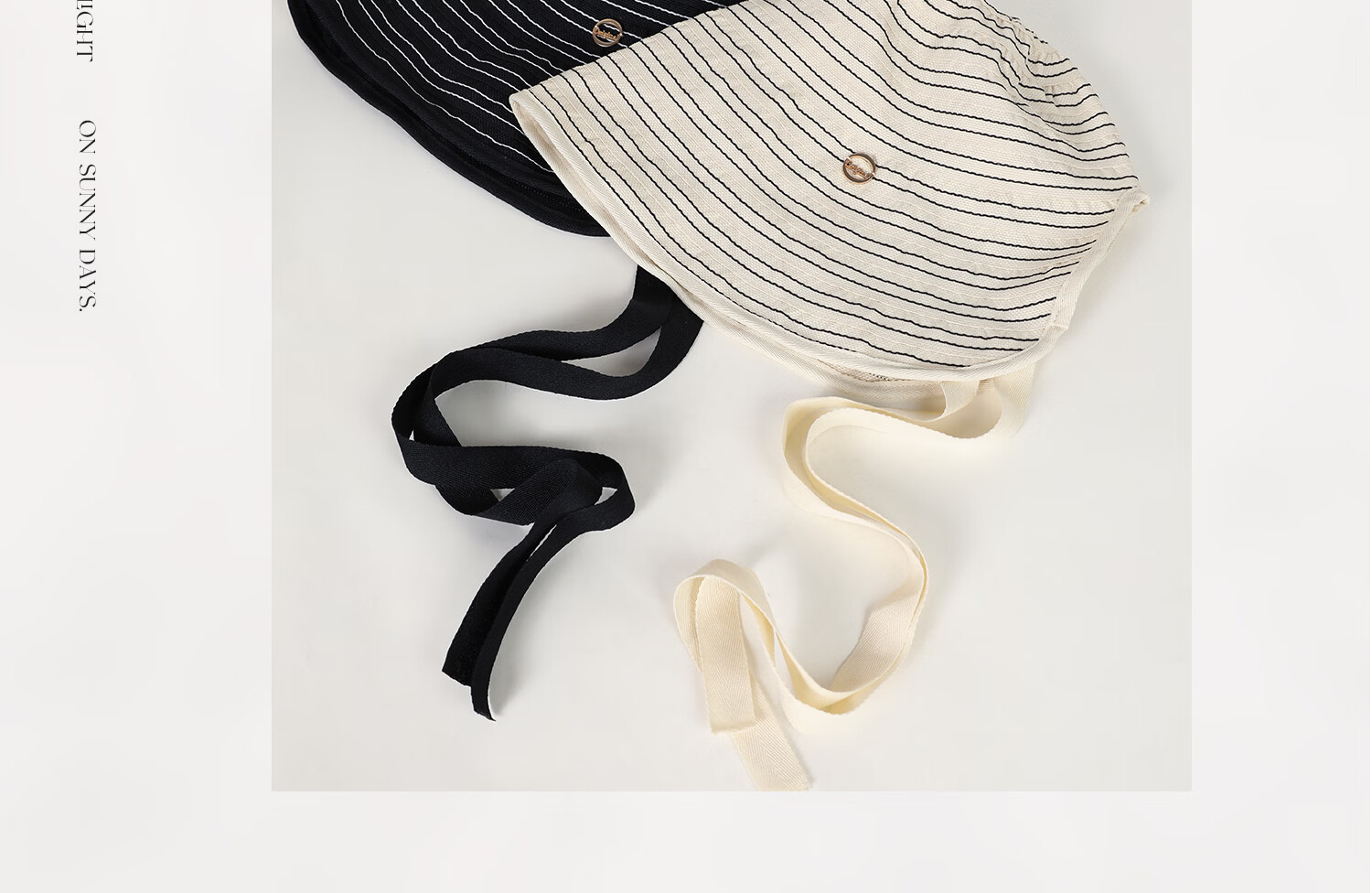 FANCET Striped Fisherman Hat for Women Summer UV Protection Wide Brim Sun Hat Japanese Minimalist Face-Slimming Sunshade Hat 20