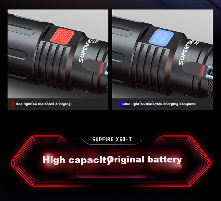 SupFire L26-36W Flashlight, High Brightness, Rechargeable, Compact, Long-Range, Ultra-Long Battery Life, Super Bright, for Home And Outdoor Use, Emergency Light 13