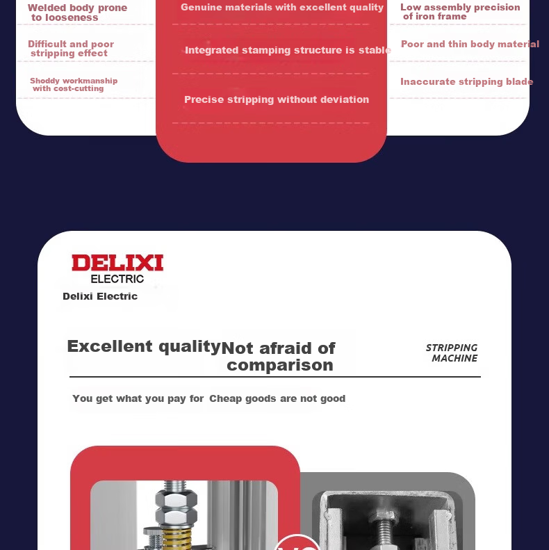 Delixi Electric Wire Stripping Machine Household Copper Wire Peeling Tool Cable Stripper Peeler Device 5