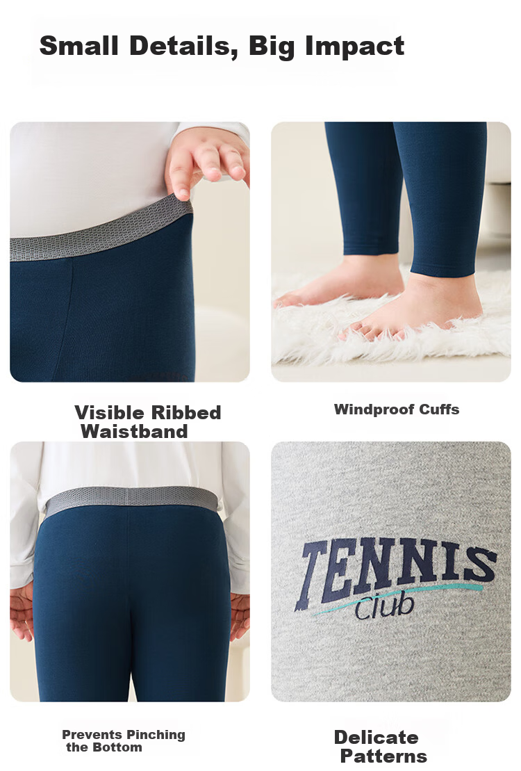 MiiOW Plus Size Children's Pure Cotton Thermal Long Johns Boys' Autumn and Winter Thickened Cotton Warm Pants 11