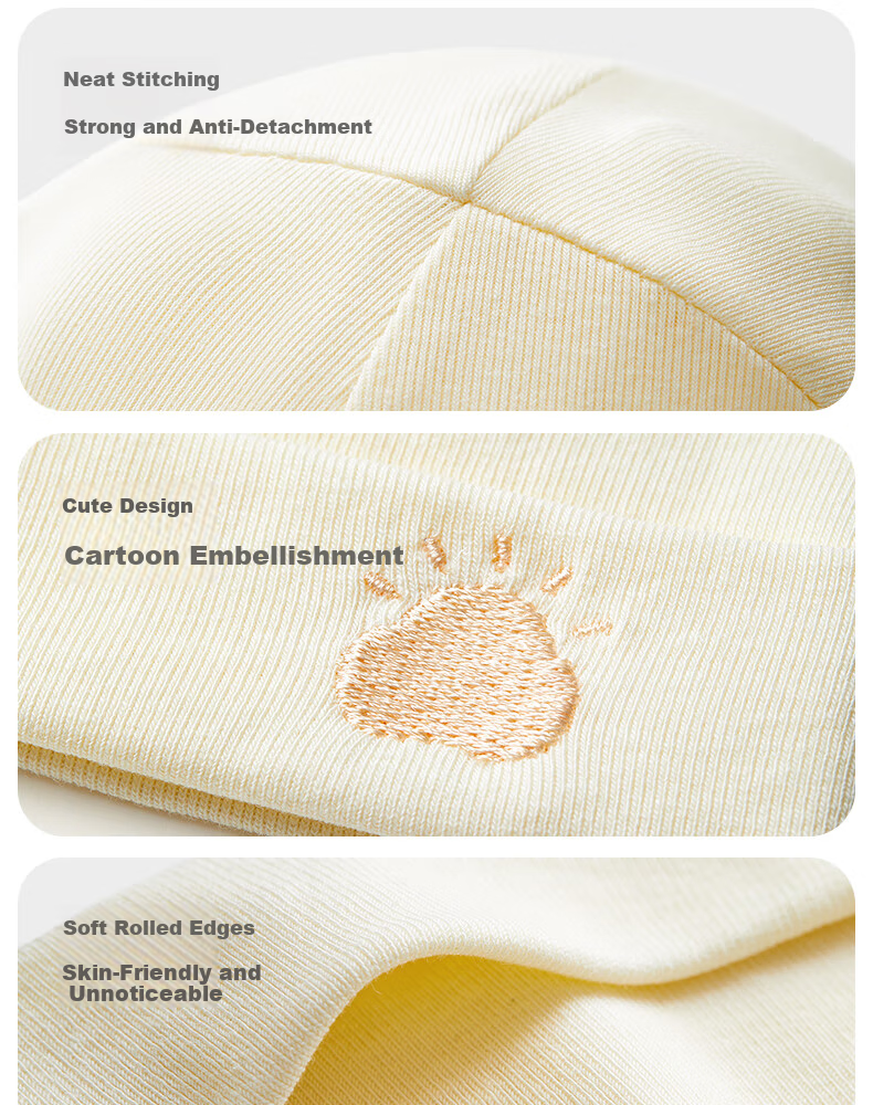 October Crystal Baby Hat Fontanelle Cap Spring Summer Newborn Infant Hat Unisex Baby 7A Antibacterial Class A 0-3-6 Months 18