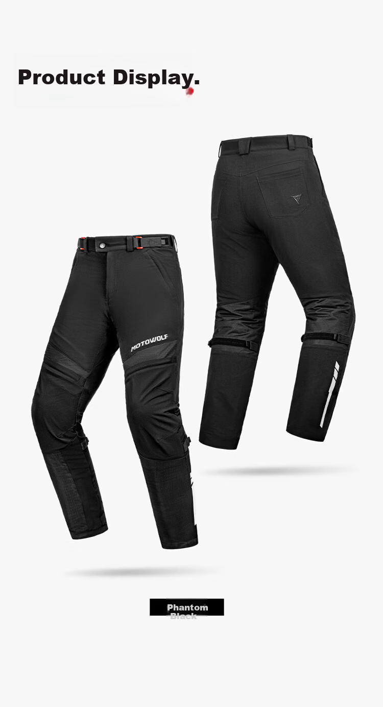 MOTOWOLF Summer Motorcycle Riding Pants Men Breathable Casual Biker Protective Riding Gear Four-Season Racing Pants 16