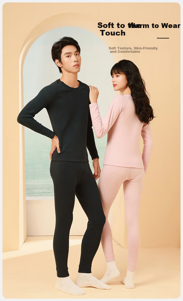 One Fish Men's Thermal Underwear Set Wool and Silk Blend Black 4XL 5