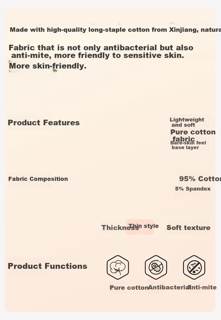 XUEXIMAN Women's Thermal Underwear Set Autumn Winter Pure Cotton Soft Comfortable Seamless Antibacterial Heating Square Neck Top and Bottom 1