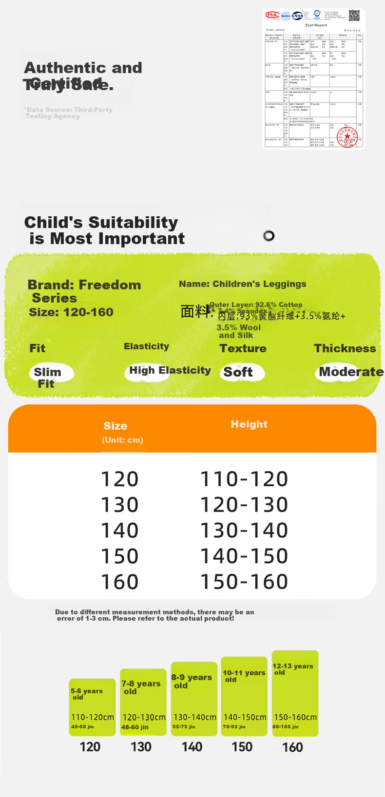 Free Style Girls Fleece-Lined Thickened Leggings Autumn Winter Baby All-in-One Fleece Pants Kids Warm Outdoor Trousers 3