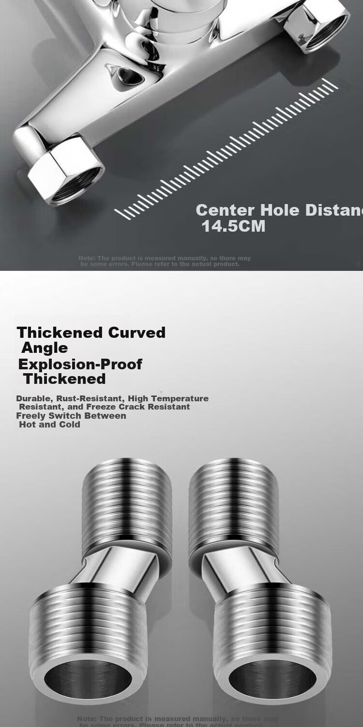 Del 28-Year Brand Shower Faucet Set Simple Mixing Valve Bathroom Hot and Cold Large Water Flow Shower Head 10