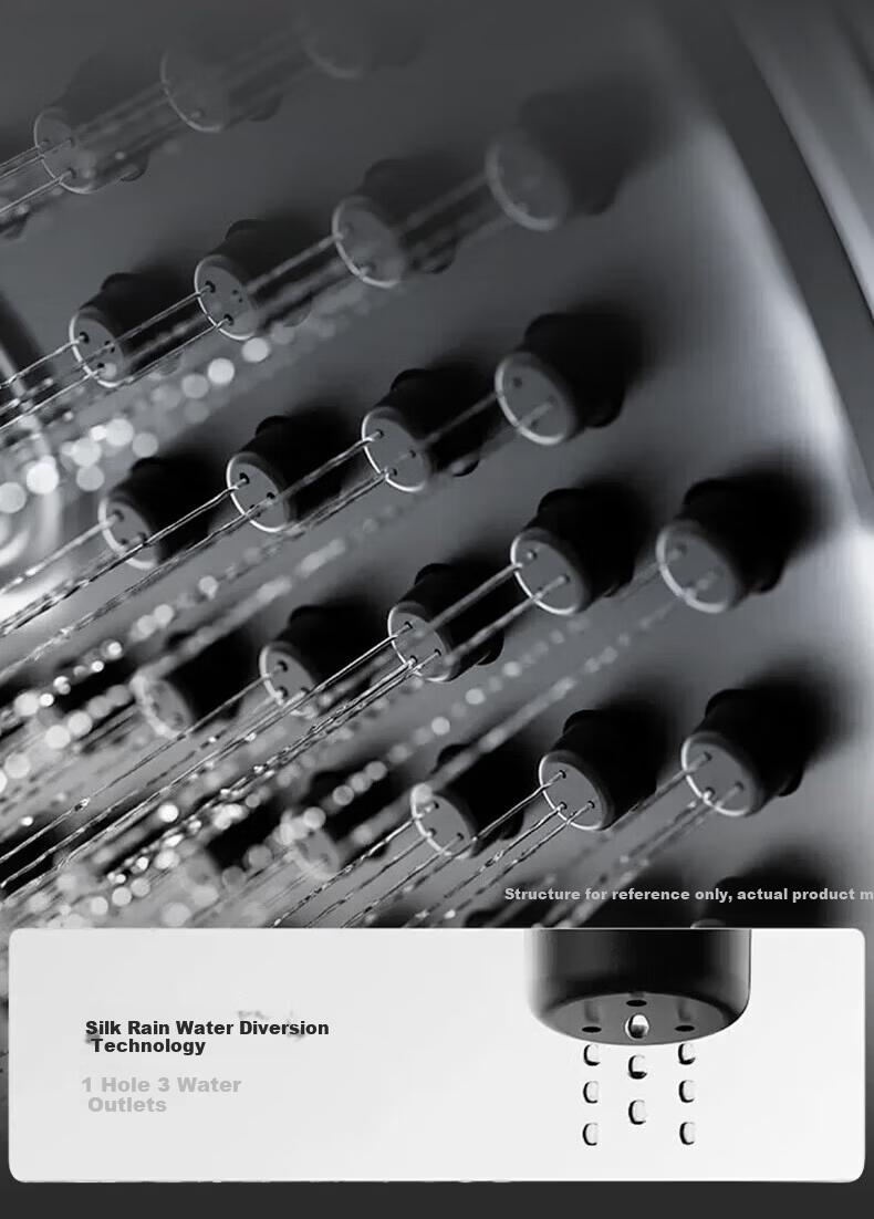 Vanward Shower Set Complete Bathroom Shower Head High Pressure Thickened Main Body Piano Key 52 15