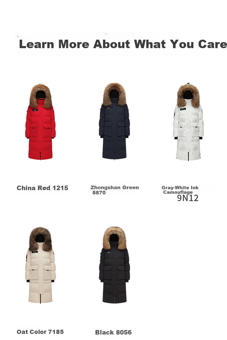BOSIDENG Extreme Cold Goose Down Jacket Unisex Couple Thickened Long Winter Coat with Large Fur Collar 36