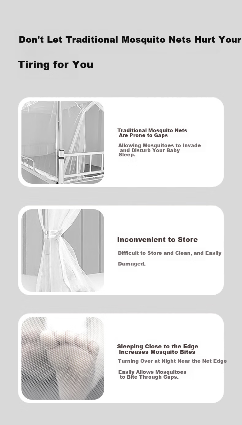 Tongyan Baby Mosquito Net Foldable Portable Baby Bed Mosquito Cover Spring Summer No Installation Full-Coverage Children's Mongolian Yurt Mosquito Net 2