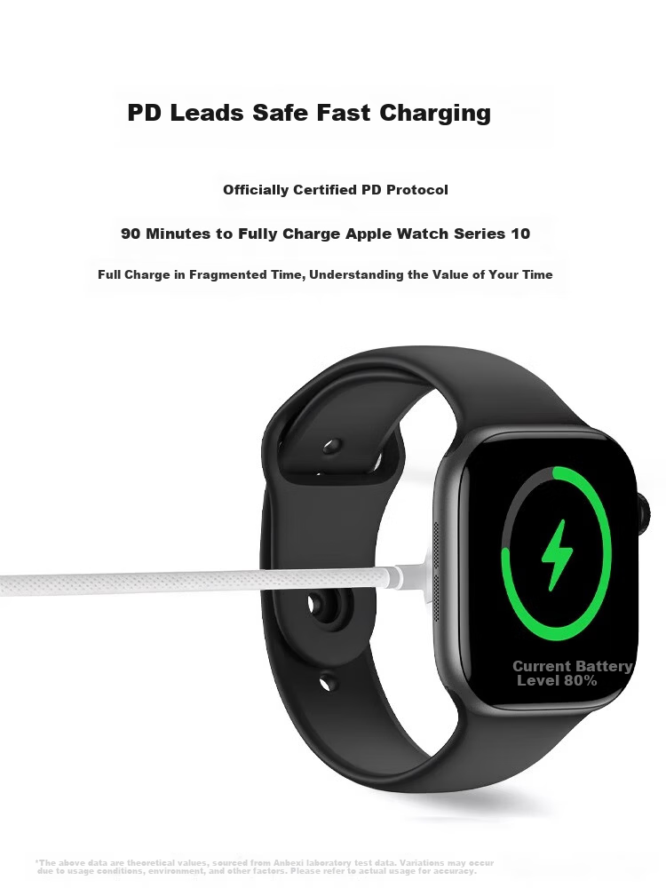 Watch Band Brother 20W PD Head Compatible Apple Watch Charger Upgrade Fast Charging Set iWatch Dock MagSafe Cable Apple S11/10/9/8/7/11/Ultra/2/1/3 5