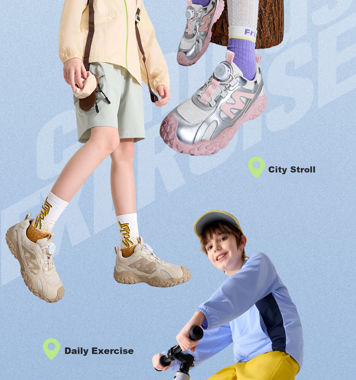 CAMEL [Xinghe] Children's Hiking Shoes, Mountain Climbing Shoes, Breathable Mesh Outdoor Casual Shoes, Wear-Resistant, Non-Slip, Anti-Collision, for Older Childre 5