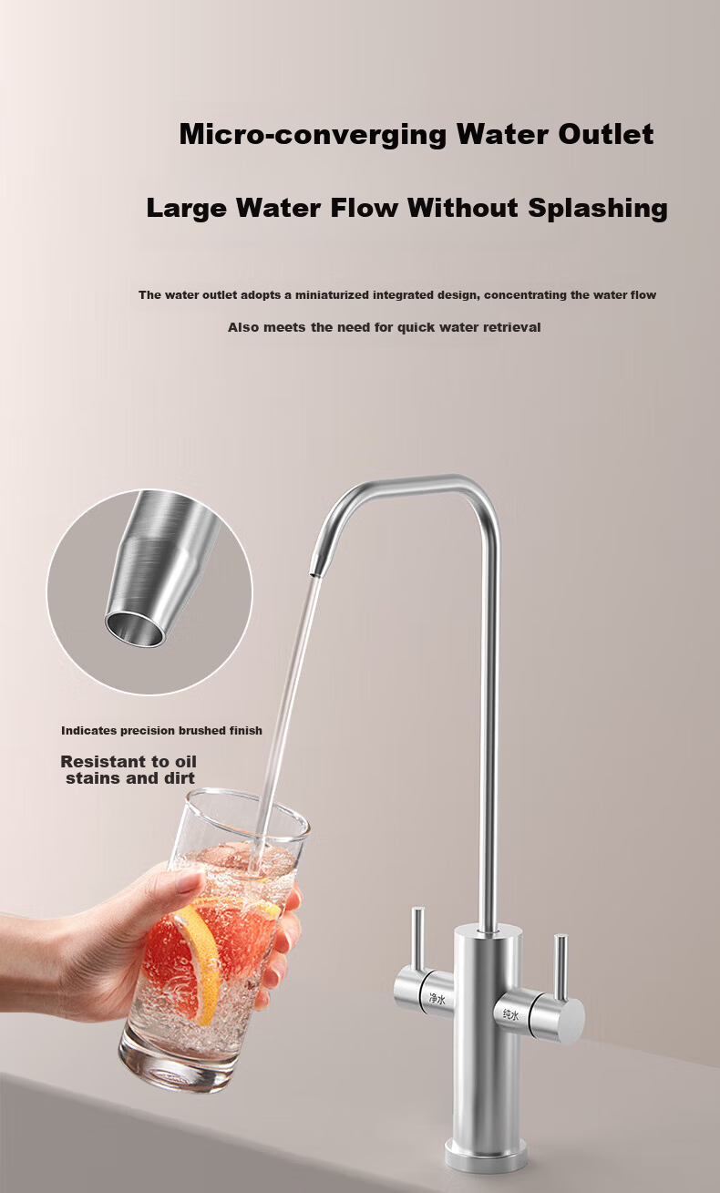 Yibai Water Purifier Faucet Kitchen Household Direct Drinking 2-Way Dual Outlet Sink Faucet Vegetable Washing Basin Universal 304 Stainless Steel Faucet 7