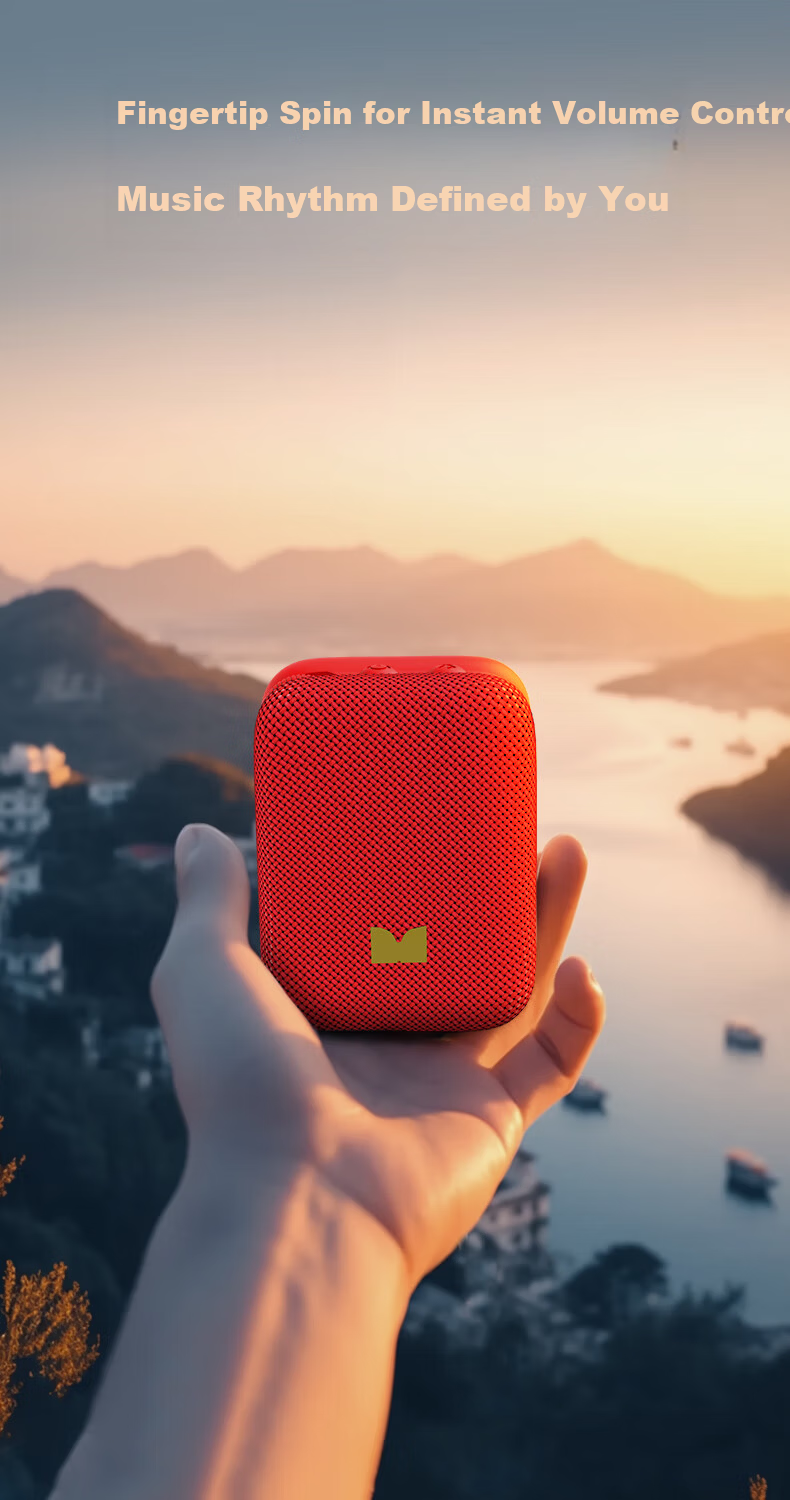 Monster M17 Wireless Bluetooth Speaker Mini Portable Outdoor Music Sound System Subwoofer IPX5 Waterproof Mini Speaker Home Theater Gem Red 4
