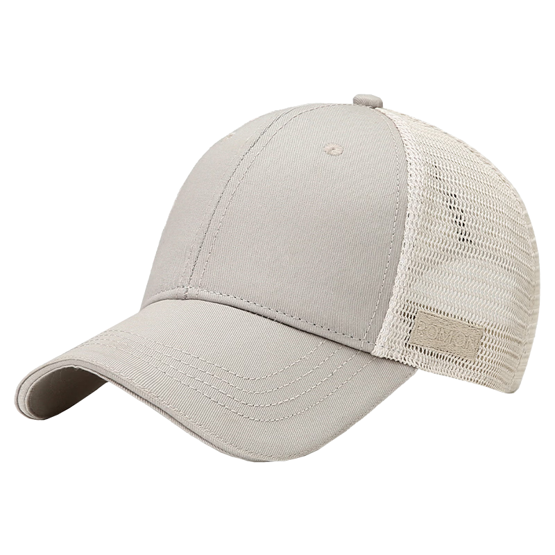 Romon Men's Large Size Baseball Cap Mesh Breathable Pure Cotton Duckbill Hat Outdoor Sunshade Sunscreen Cap