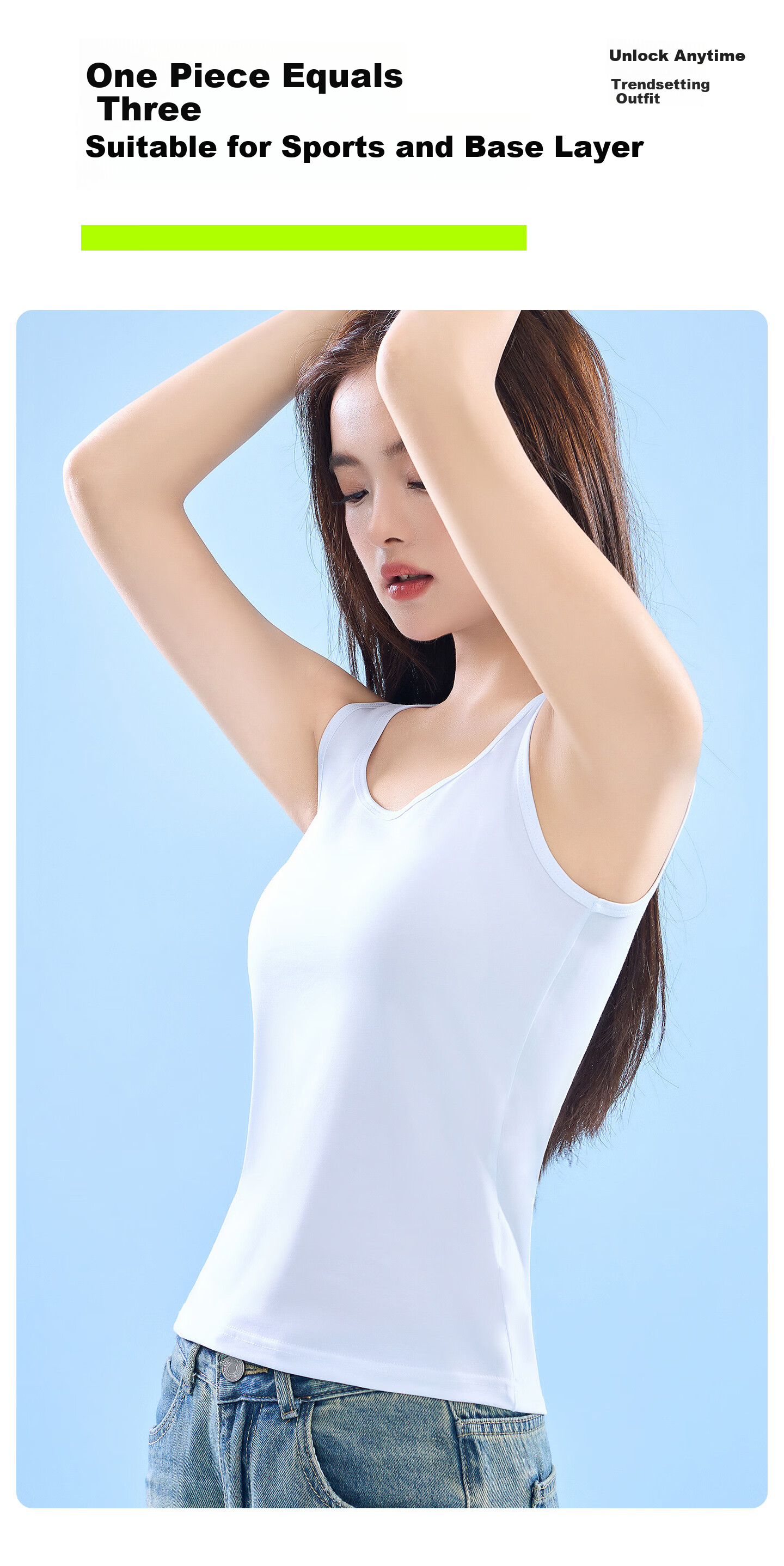 Youkeshu Women's Camisole Tank Top Slim Fit Breathable Sports Base Layer Outerwear Side Coverage 11