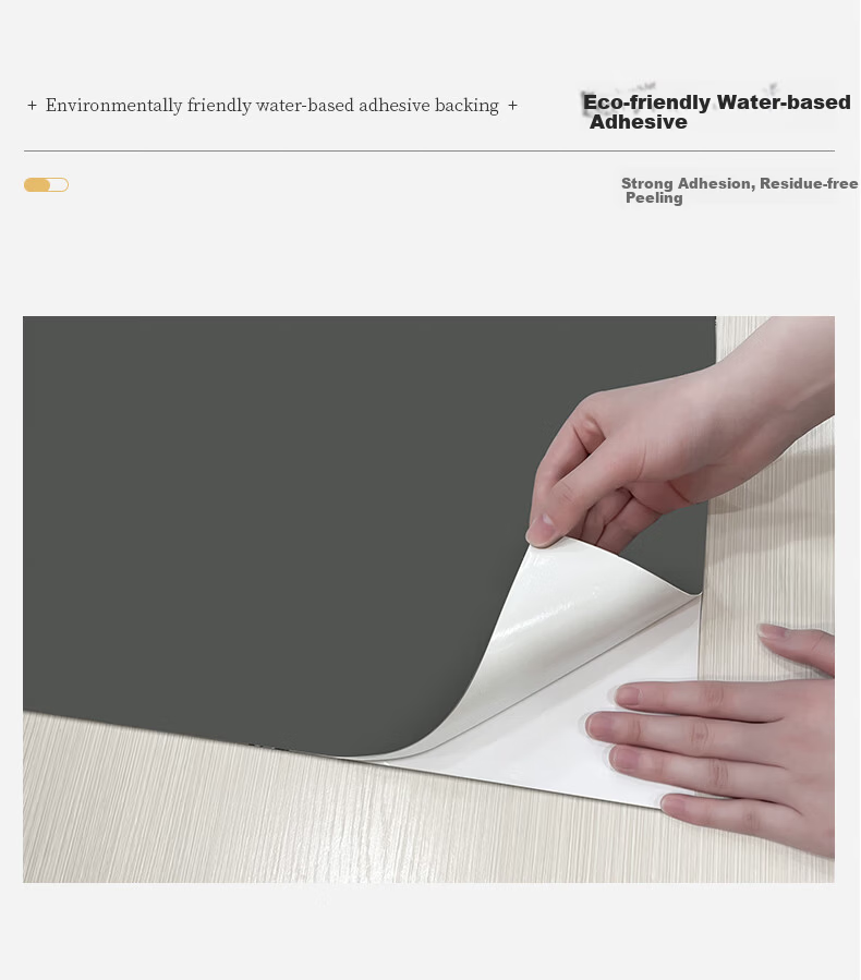 Jifudifu Thickened Creamy Texture Film Sticker for Wardrobe Desktop Cabinet Wall Renovation - Blaken Brown 8