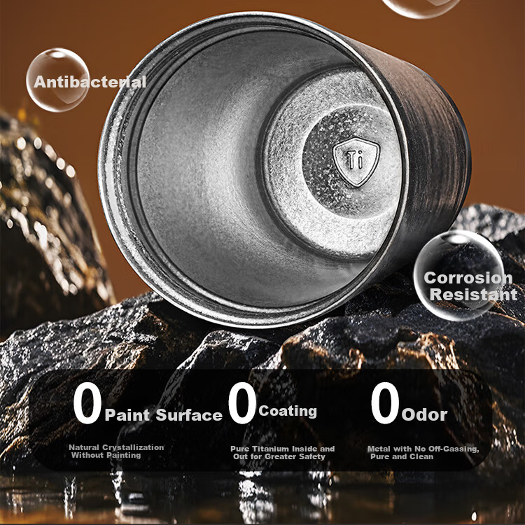 FUGURNG BESTJOY Pure Titanium Insulated Coffee Mug Gift for Holidays and Birthdays Men Portable Outdoor Car High-End Titanium Cup 5