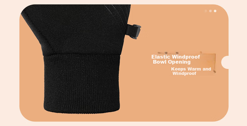 ANTA Thermal Gloves Winter Riding Fleece Lined Electric Bike Windproof Touchscreen Ski Outdoor Anti-Freeze Gloves M 30