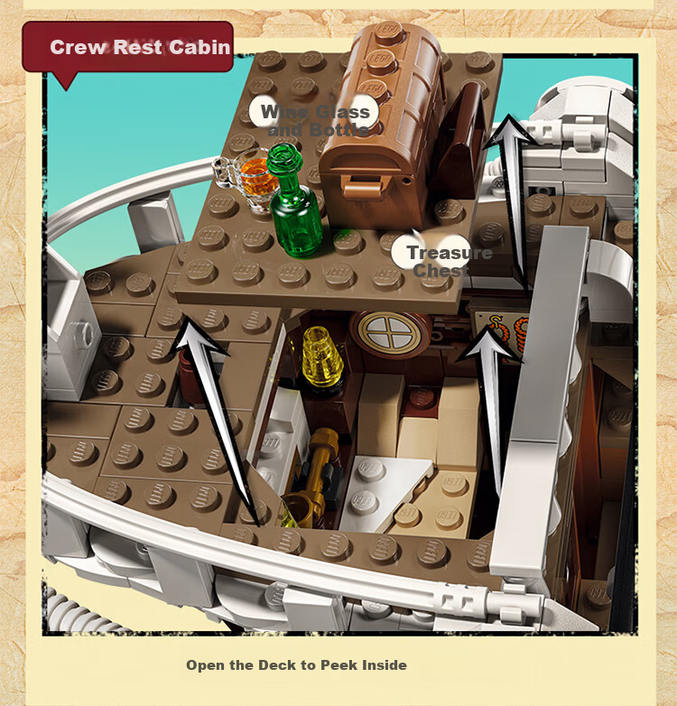 LEGO Pirate Ship 75639 One Piece Adventure Melon Luffy Ship Toy for Boys And Girls Children's Day Gift Decoratio 5