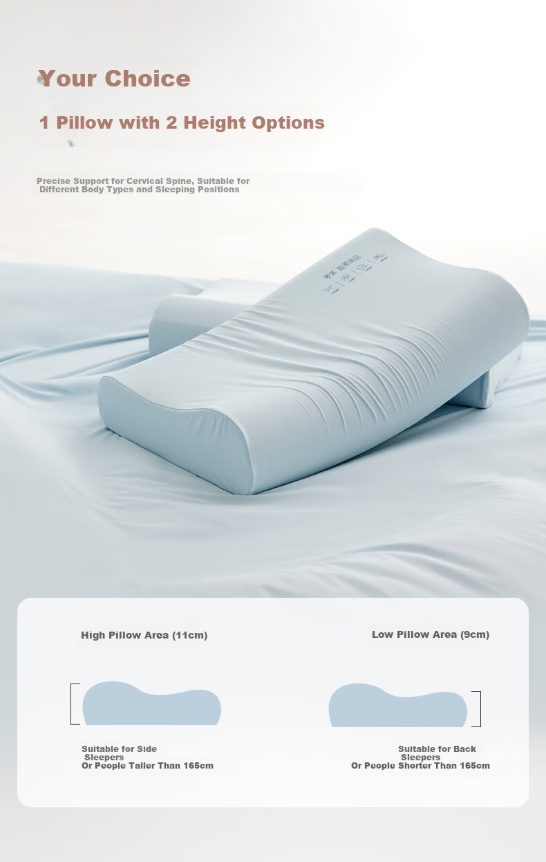 Luolai Home Textiles Pillow Cervical Neck Support Slow Rebound Pressure Relief Memory Foam Adult Pillow Core Two-Pack 11