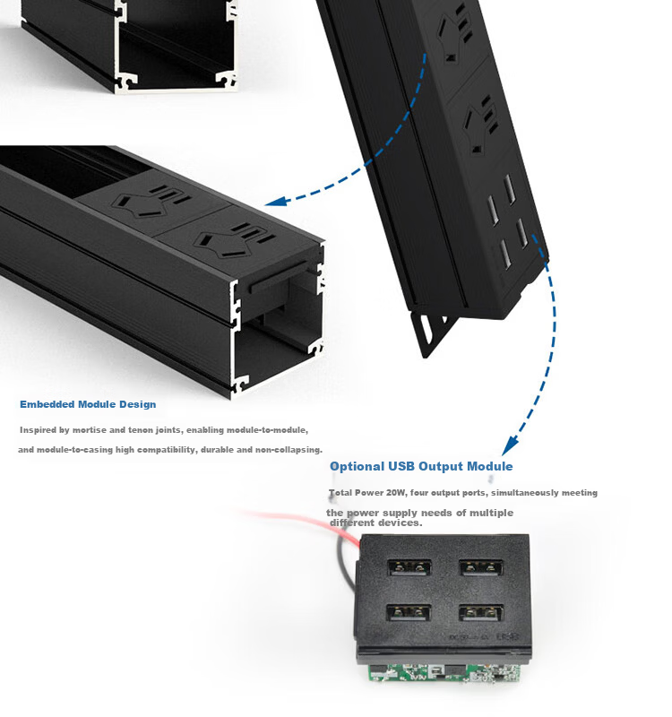 TOWE PDU Cabinet Power Strip 8-Port 10A Server Room Extension Cord 2m EN10/G800 4