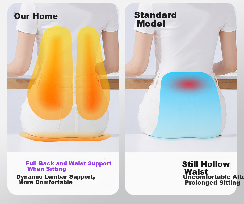 SITGOOD Lumbar Support Seat Back Cushion Waist Pillow Posture Chair Lumbar Cushion STG Seat Cushion Pillow Gift Office Lumbar Support Cushion 11