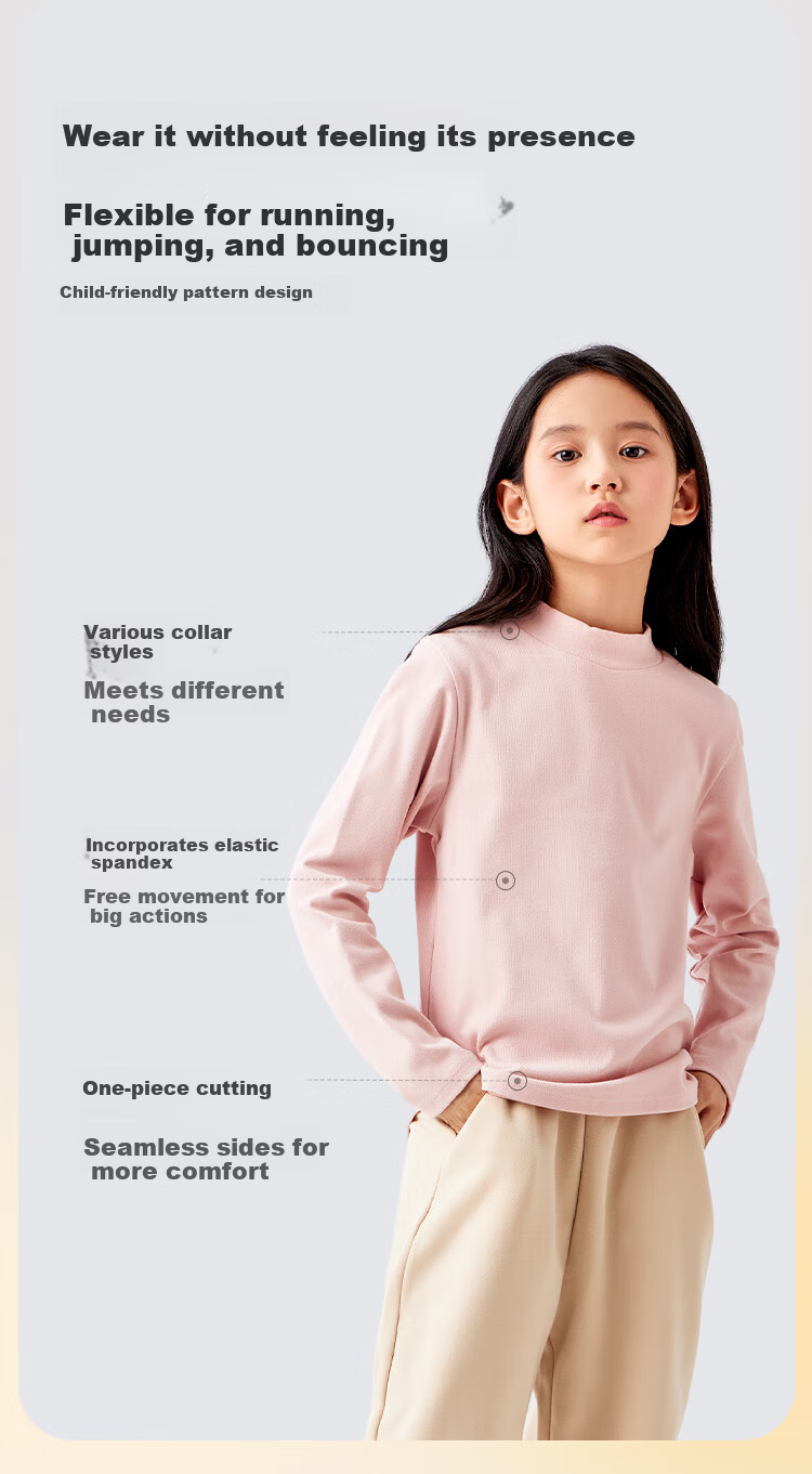 BALABALA Kids' Thermal Underwear Boys Girls Pajamas Warm Clothing Children's Wear 2025 Autumn Winter Long Sleeve T-shirt 209425169201 5