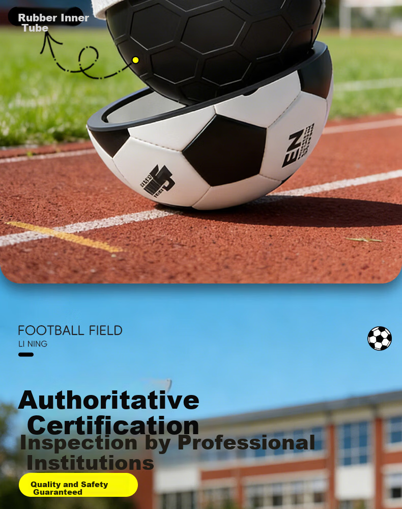 Li-Ning Football Size 5 Match Training Standard Ball Durable Adult and Student Soccer Ball for Primary and Middle School Exams 7