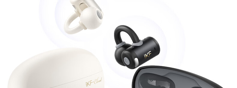 IKF Zhaoyue Clip-on Bluetooth Earphones Wireless Open Bone Conduction Non-In-Ear Zero Sensation Cushion Ultra-Long Battery Life Sports for Huawei Apple Yunyan White 26