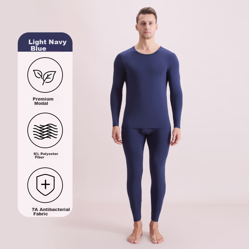 COVER ORANGE Men's Thermal Underwear Winter Set Modal Antibacterial Antistatic High Elasticity Temperature Lock Comfortable