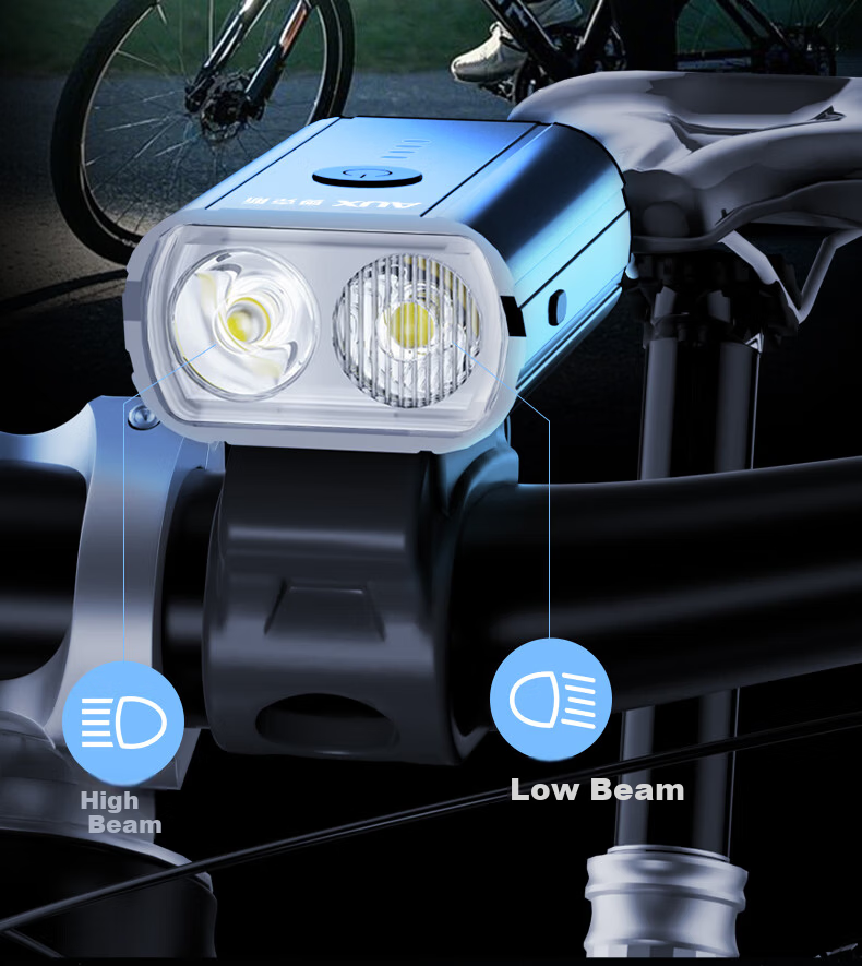 AUX Bicycle Front Light Night Riding Kids High Brightness Rechargeable Flashlight Mountain Bike Cycling Equipment Accessories 3
