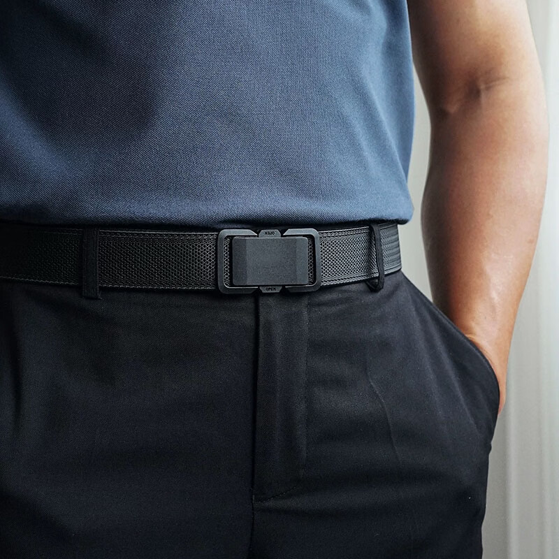 Half-Cigarette Canvas Belt for Men 2026 New Quick-Release Interlocking Buckle Woven Elastic Automatic Buckle Military Training Trendy Pants Belt