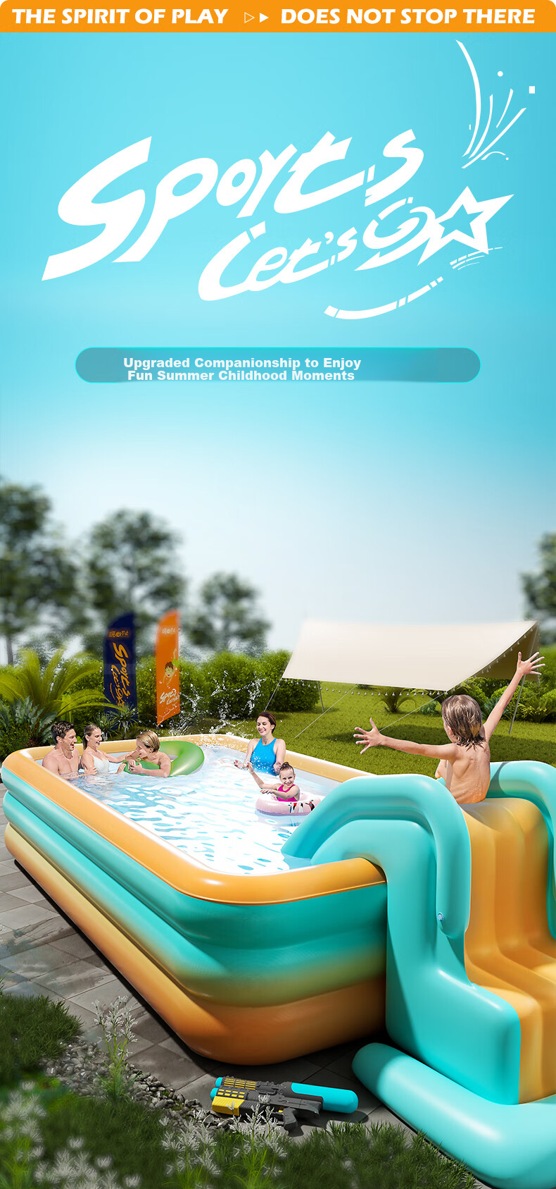 Chuandaoxiong Children's Inflatable Swimming Pool, Thickened Large Outdoor Pool for Home Use, Bathing Pool, Water Play Pool, Mint 1.5 Electric Pump 1