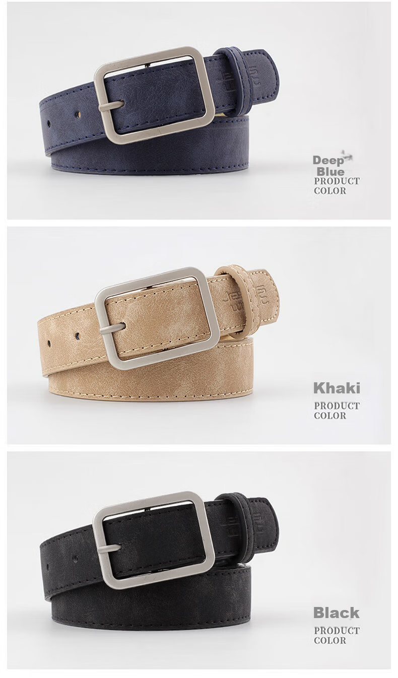 Jeanswest New Korean Style Pin Buckle Men's Leather Belt Casual Versatile Waistband Trendy Men's Pants Belt Ins Style 4