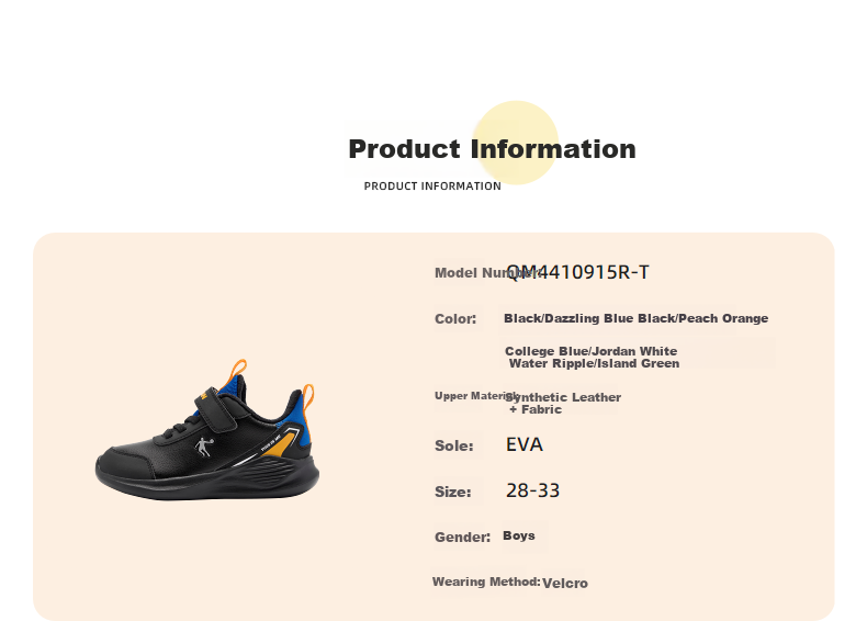 QIAODAN Fleece-Lined Boys' Cotton Shoes Children's Winter Running Shoes Toddler Velcro Sneakers Academy Blue/QIAODAN White Size 29 9