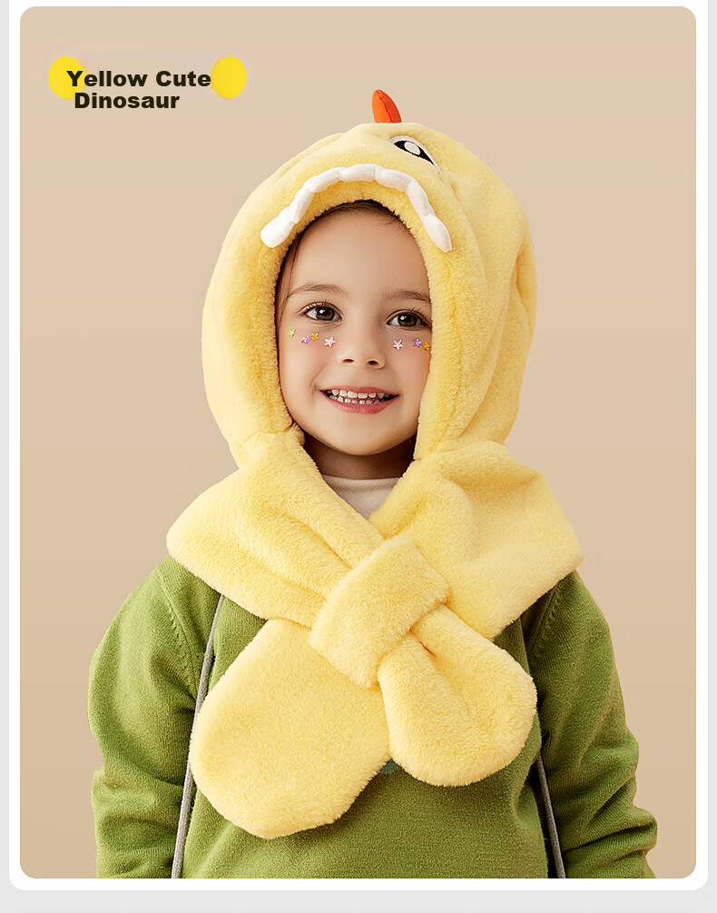 Mumeng Kids Autumn Winter Hat and Scarf Set Fleece Thickened Warm Hat Pink Unicorn for Older Children 19