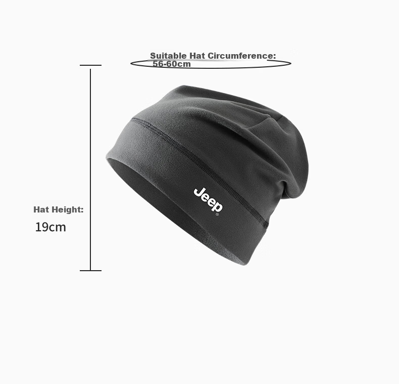 JEEP Winter Fleece Lined Hat and Neck Warmer for Men, Windproof and Cold Resistant Face and Neck Protection Mask for Cycling, Women's Gray 8