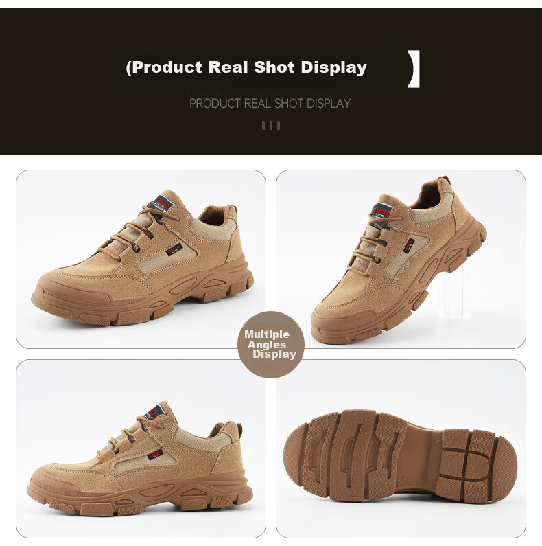 DELIXI ELECTRIC Men's Safety Shoes Cow Suede Leather Steel Toe Anti-Smash Puncture-Resistant Comfortable Durable Slip-Resistant Insulated 10KV Electrician Safety Shoes 11