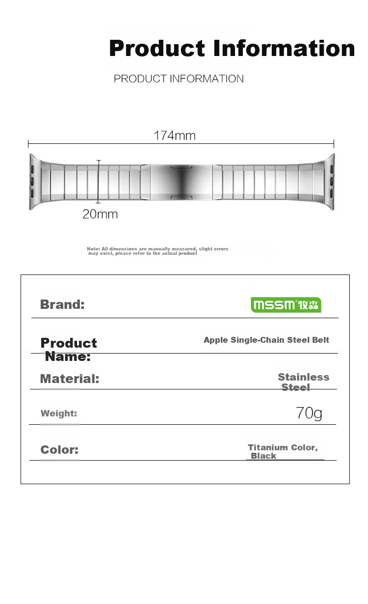 MSSM Metal Apple Watch Band Compatible with iWatch S11/Ultra3/S10/9/SE3 Quick Release Steel Strap for Men - Graphite Black 49/46/45/44MM 7