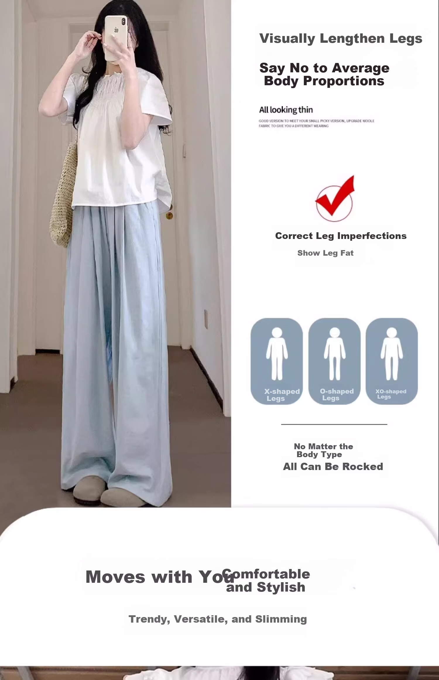 JOYNCLEON Maternity Pants Summer Thin Yamamoto Style Non-Restrictive Belly Wide-Leg Maternity Wear Off-White XL Jyk183515 11